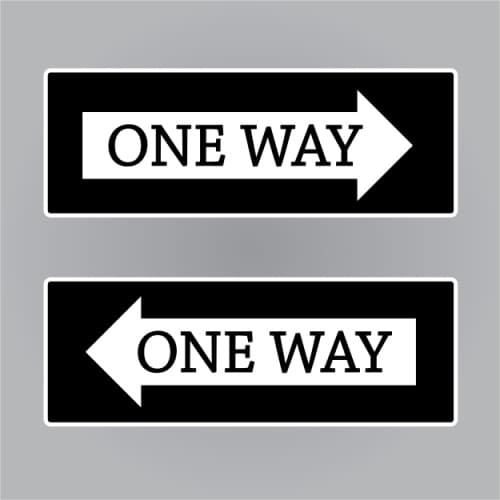 One-Way Street Signs